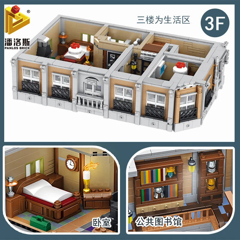 6564PCS Sanctorum Sanctum Showdown Building Blocks City Street View Architecture With Light Model Brick Chrismas Toys Kids Adult