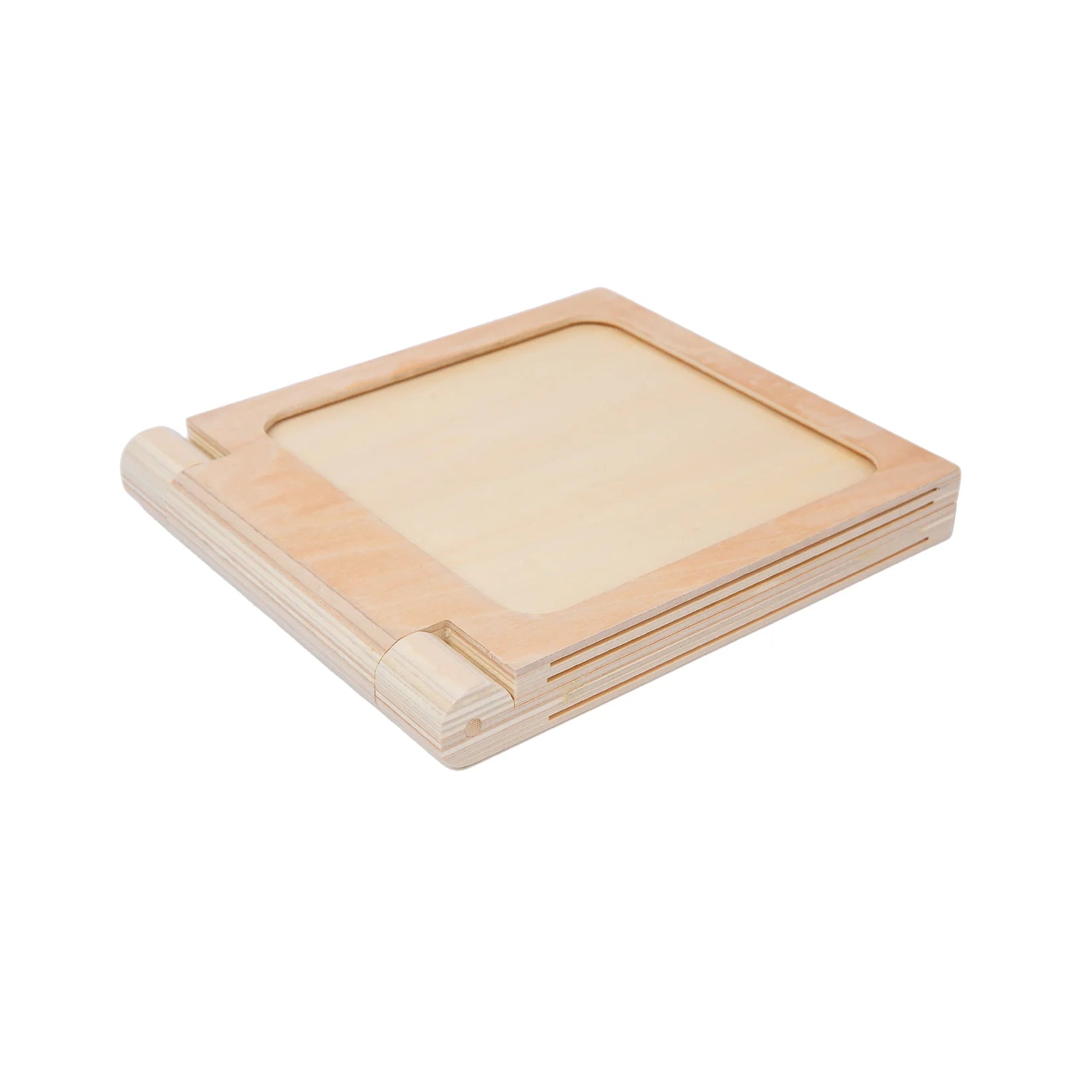Montessori Baby Toys Foldable Wooden Book Frame w/ Mirror Black and White Cards Tummy Time Book Senory Game Newborn Gift