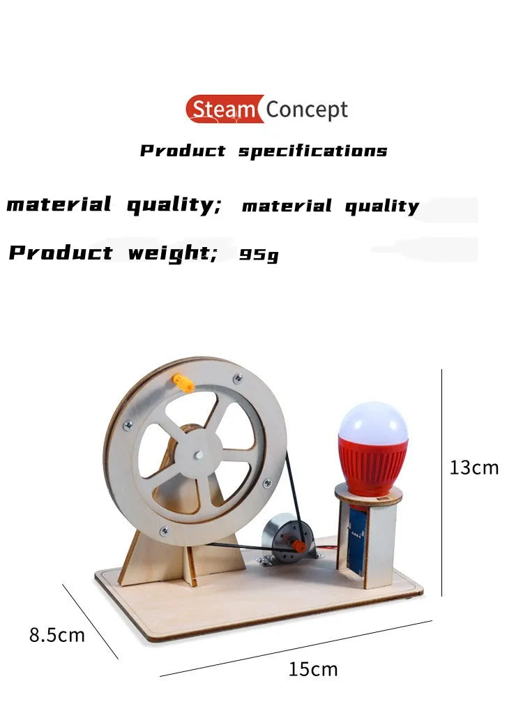 DIY Mini Hand Crank Generator  Intelligence Development  Science Experiment Kit & Education Model Toy For Children Gift Toy