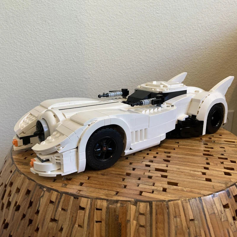 NEW Creative Expert The ICONIC MOC - #BatWhite 1989 Batmobil Cars Modified Building Blocks Bat Cars Model DIY Bricks Toys Gifts