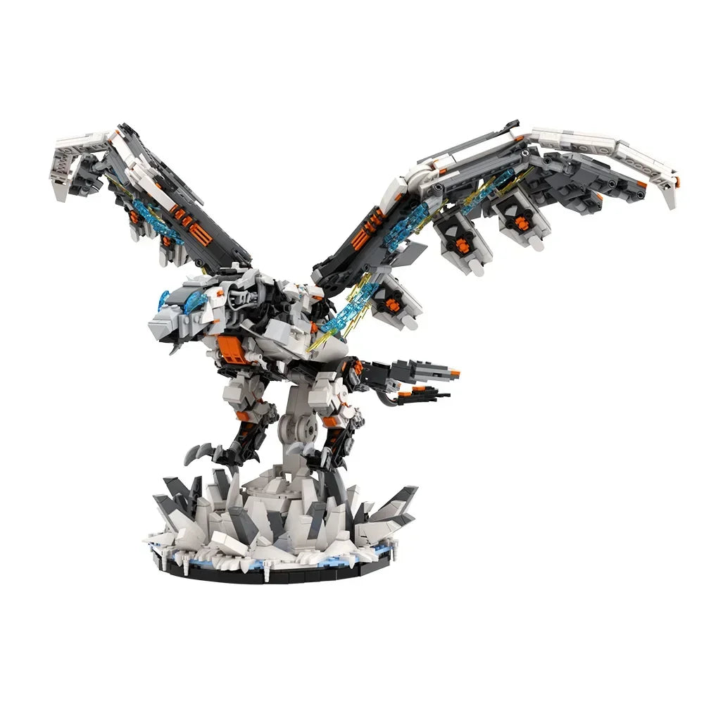 MOC Horizons Zero West Storm Bird Slaughterspine Building Blocks Mechanical Dawned Dinosaur Monster Bricks DIY Toy Birthday Gift