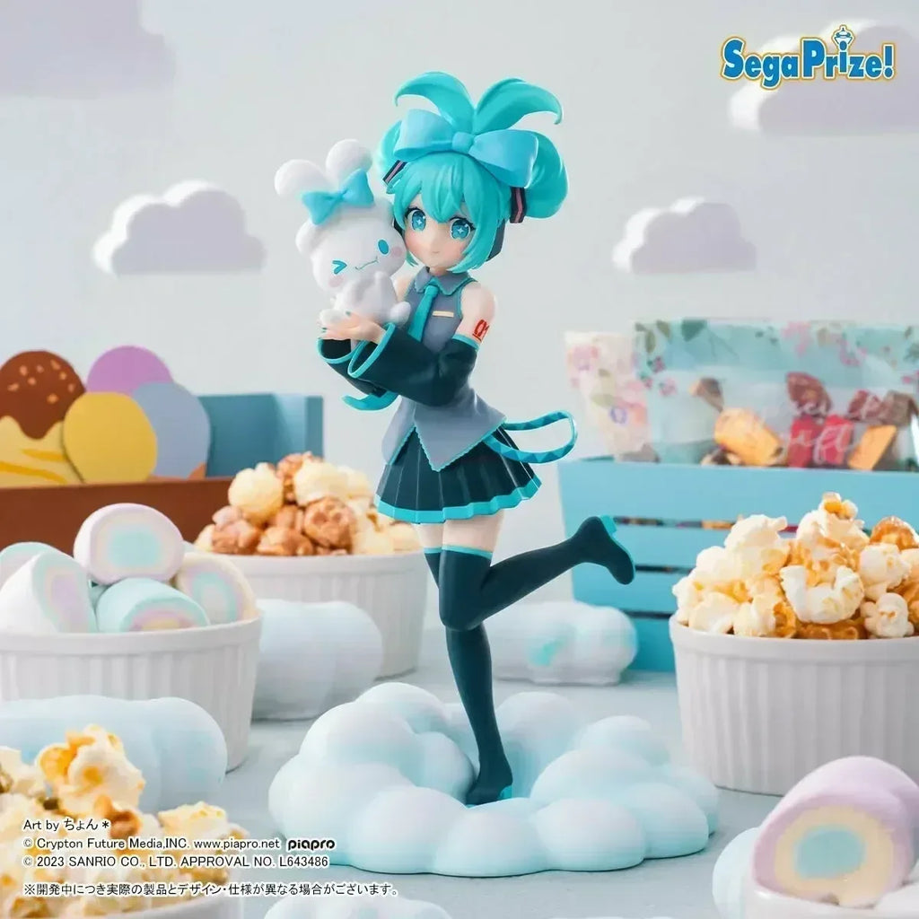 Original Sega Hatsune Miku 18cm PVC Action Figure Collectible Cinnamoroll Model Decorative Toy for Birthday Gift in Stock