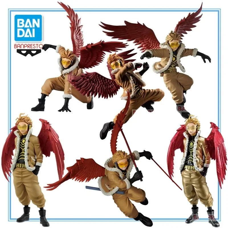 In Stock Original BANDAI BANPRESTO My Hero Academia THE AMAZING HEROES PLUS HAWKS Ver. PVC Anime Action Figures Model Toys Gifts