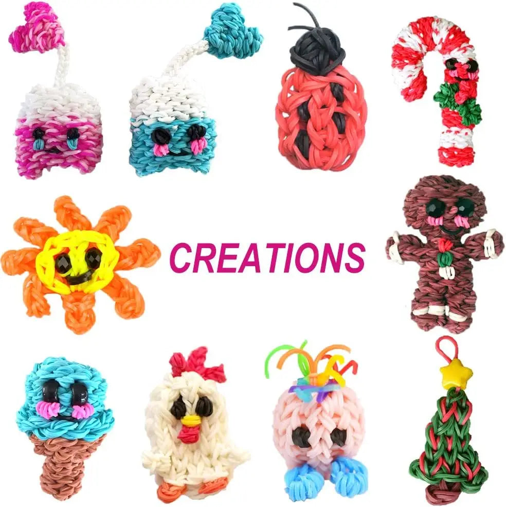 600pcs+ Loom Rubber Band Refill Kit in 31 Colors Bracelet Making Kit for Kids Weaving DIY Crafting Gift with  Loom Bands Toys