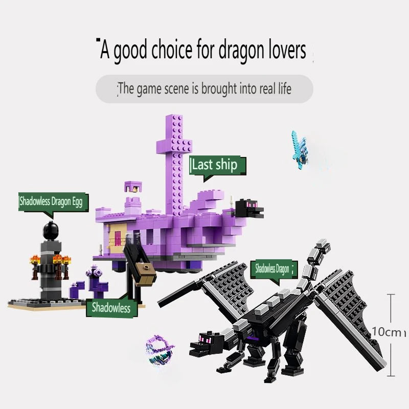 My world Compatible MOC Sets City Series Der Enderdrache y das Endschiff Juguete The Ender Dragon & The End Ship 21264 ‌