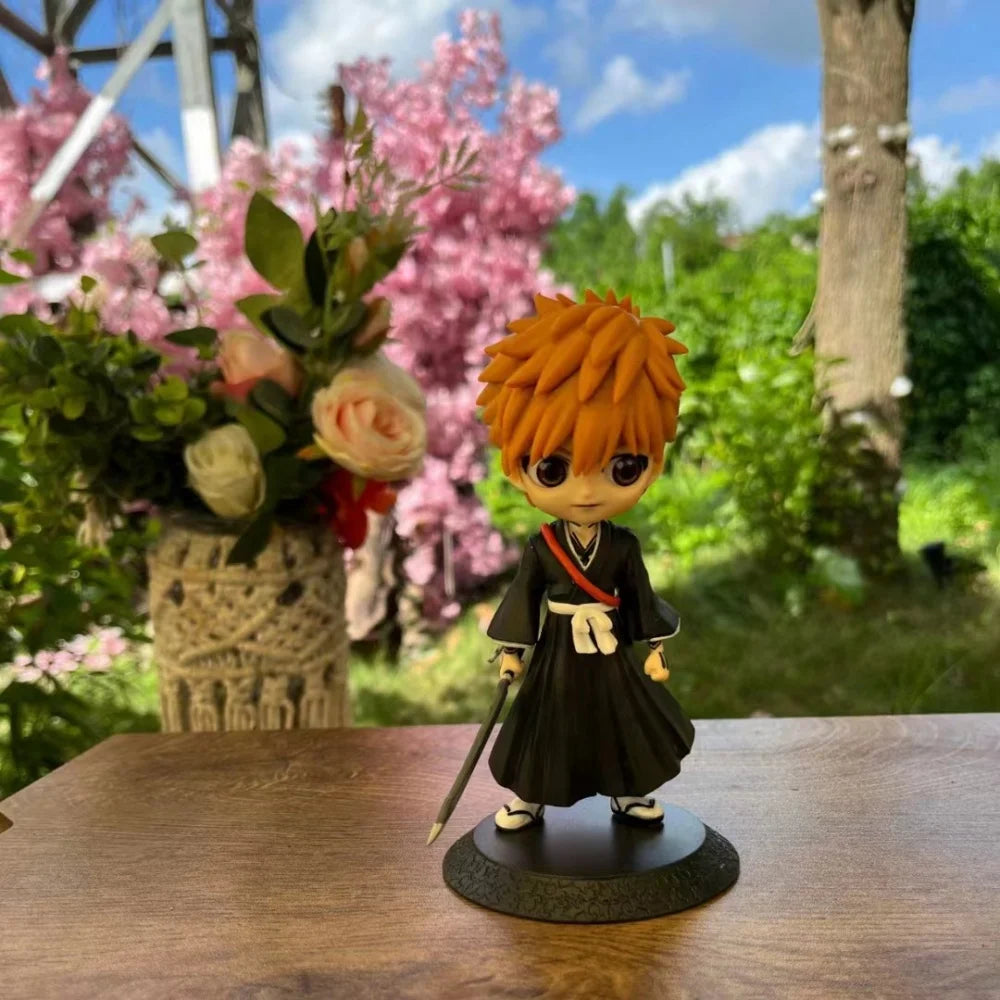 Anime Character Bleach Figurine, Q-Version Big Eyed Kurosaki Ichigo And Hitsugaya Toushiro Figurine Model Desktop Ornament