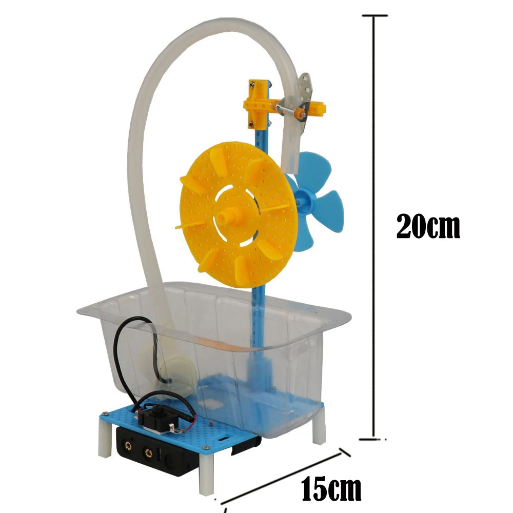 Physics STEM Technology Gadget Kids Science Toys Electric Water Turbine Windmill Educational Toys for Children DIY Craft Toy