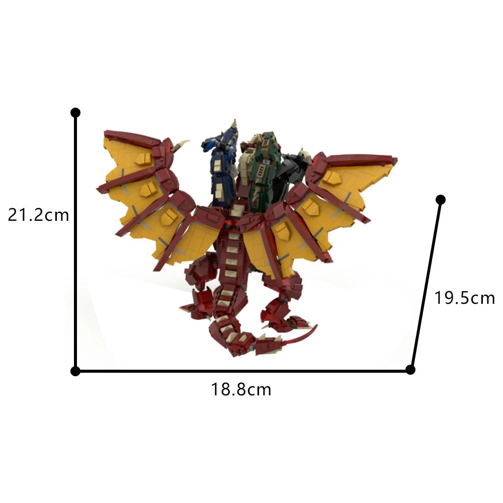 Gobricks MOC Tiamat's Dice Tower Building Blocks Model Tiamat Dragon Queen Action Statue Bricks DIY Assemble Toys Children Gifts