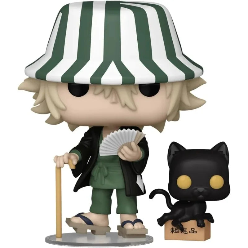 FUNKO POP Animation Bleach Yoruichi Shihoin Kisuke Urahara with Yoruichi Vinyl Figure Collect Toy Table Decoration Adult Gifts