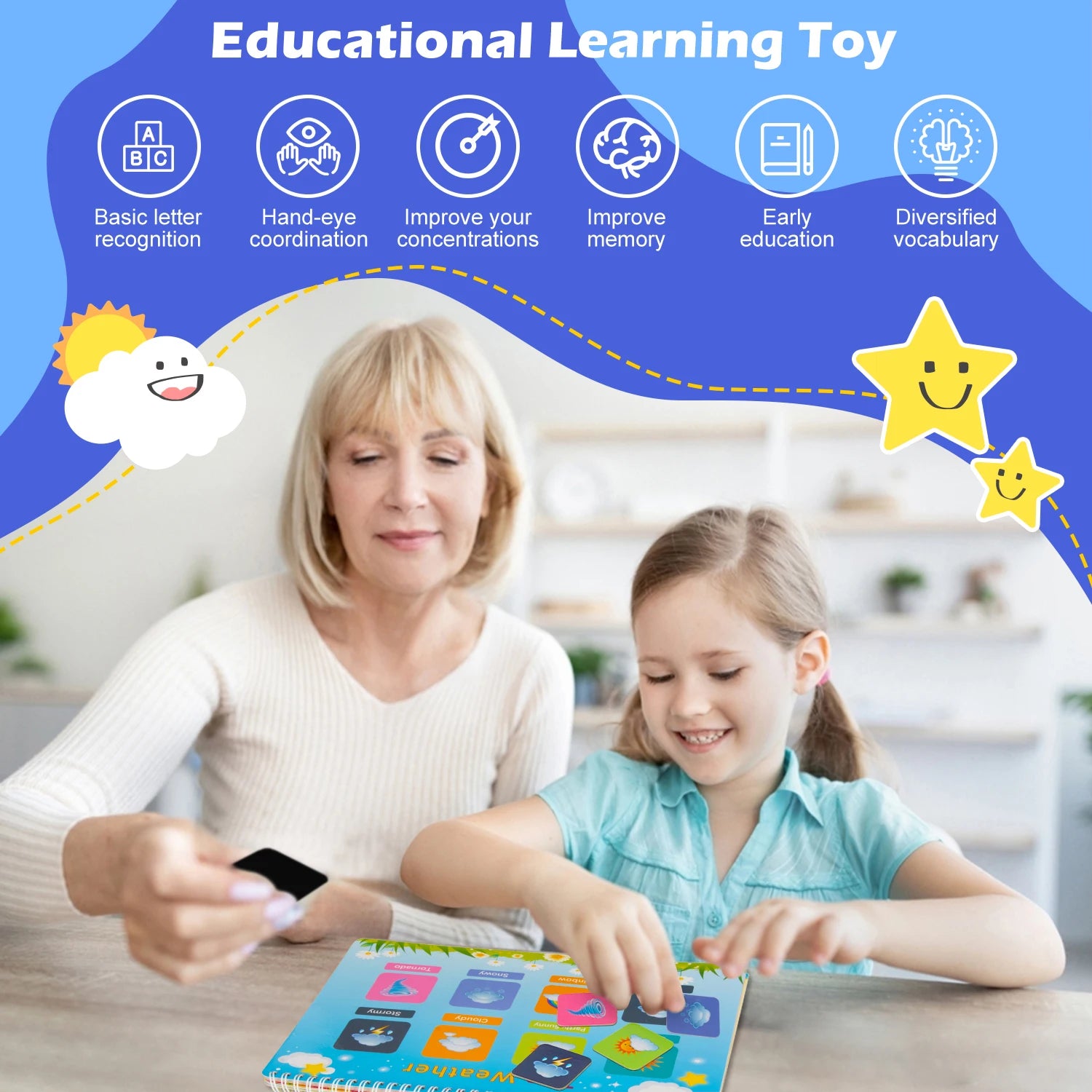Montessori Baby Busy Book Alphabet Numbers Sticker Quiet Book Baby Early Educational Matching Puzzles Game Learning Toy for Kids