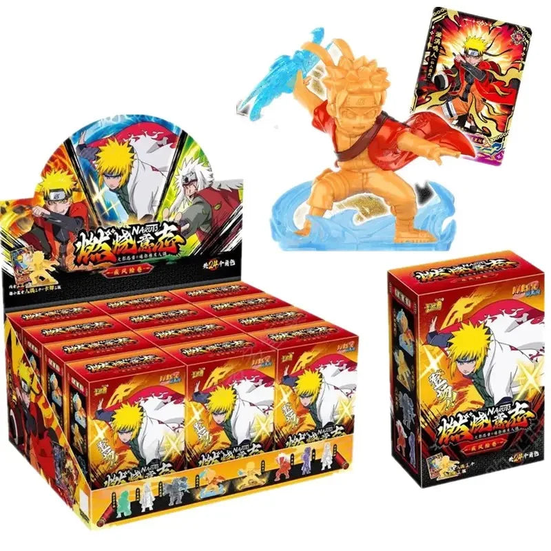 KAYOU Naruto Card Uzumaki Naruto Uchiha Sasuke Tsunade Rubber Doll Model Rare Cards Figure Anime Game Hobby Gifts Toys Box