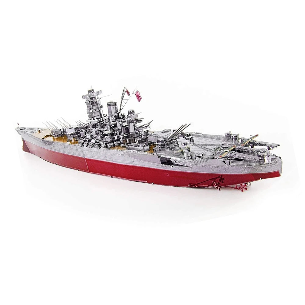 Piececool 3D Metal Puzzle Battleship Yamato Model Building Kits DIY Boat for Teens Brain Teaser Christmas Gift Crafts