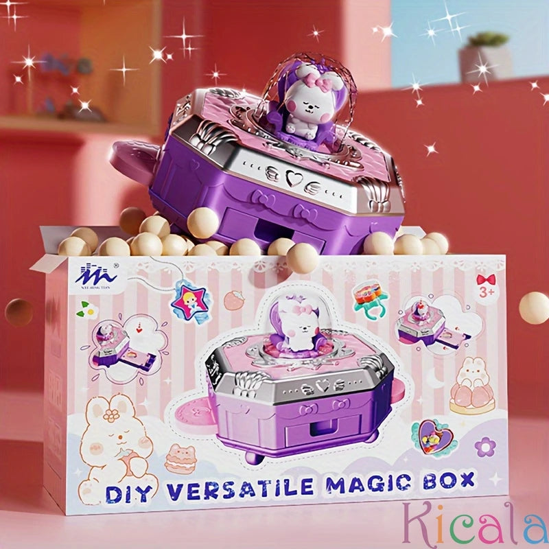 77pcs Set 3D Magic DIY Sticker Machine Creative Children's Handmade Gift Box Set Toys for Girls Kids Craft kit