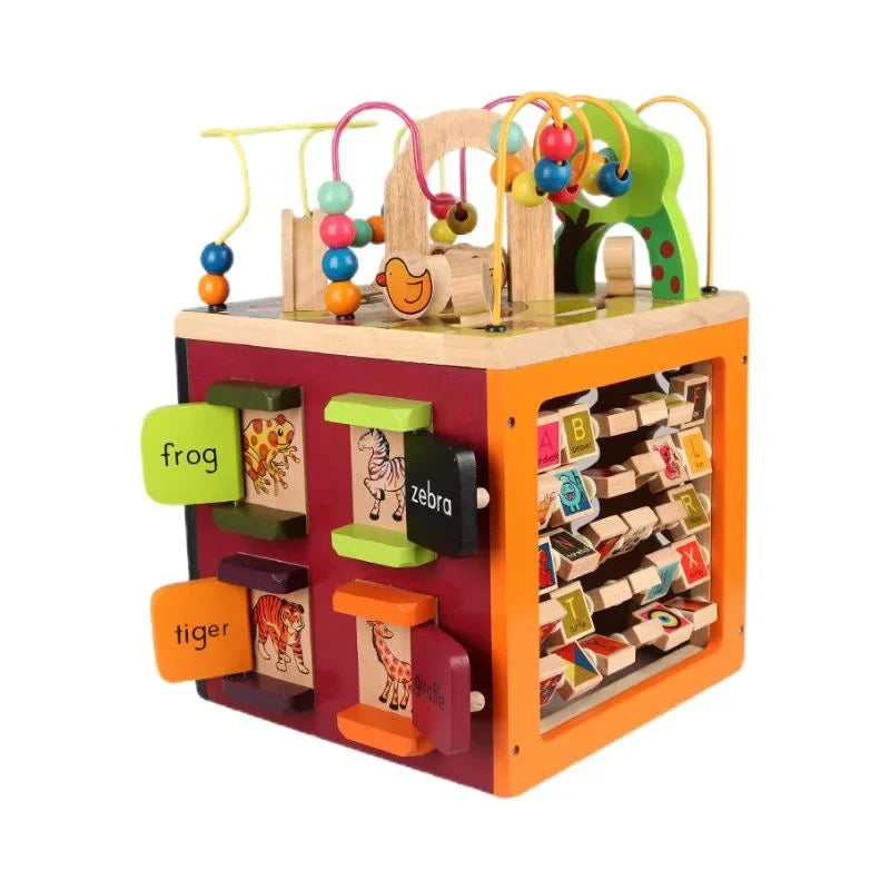 Extra Large Size Wooden Multifunctional Bead Box Early Education Intelligence Toys for Children Kindergarten Montessori Concept