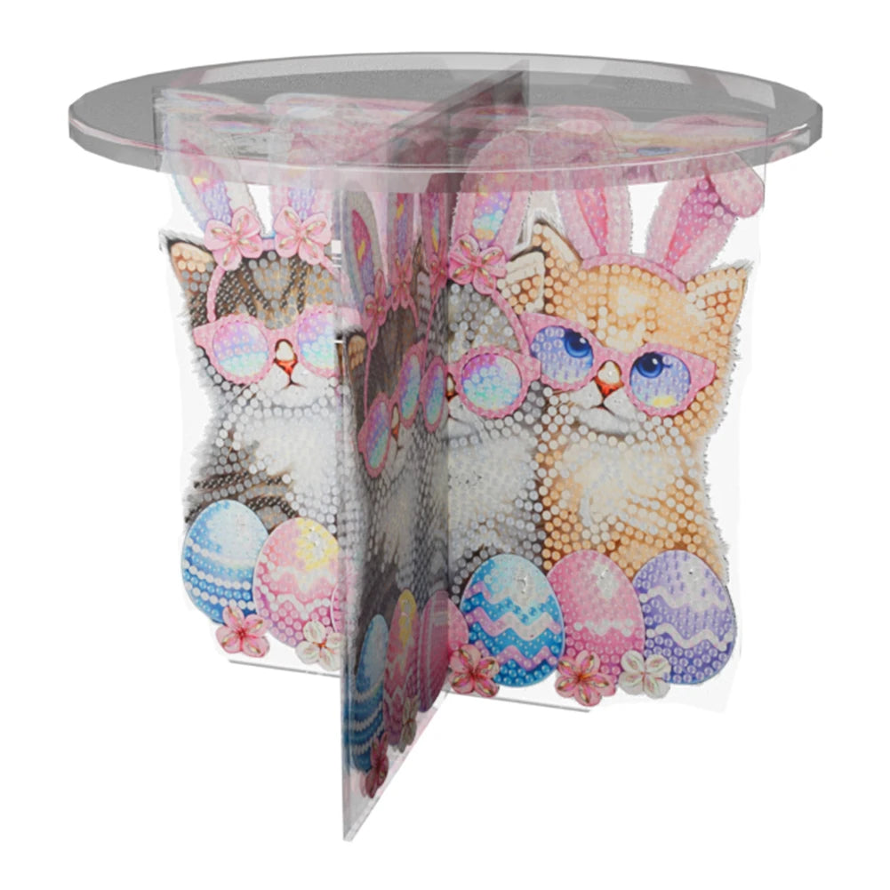 Acrylic Butterfly Potted Plant Holder Rack Rhinestones Plant Display Shelf Diamond Painting Plant Corner Stand for DIY Art Craft