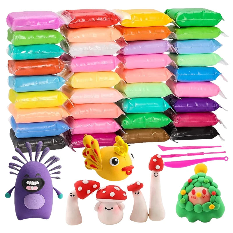 36 Color Clay Air-dried Clay Set, Ultra Light Plastic Clay With Carving Tools, DIY Crafts Gifts for Friends