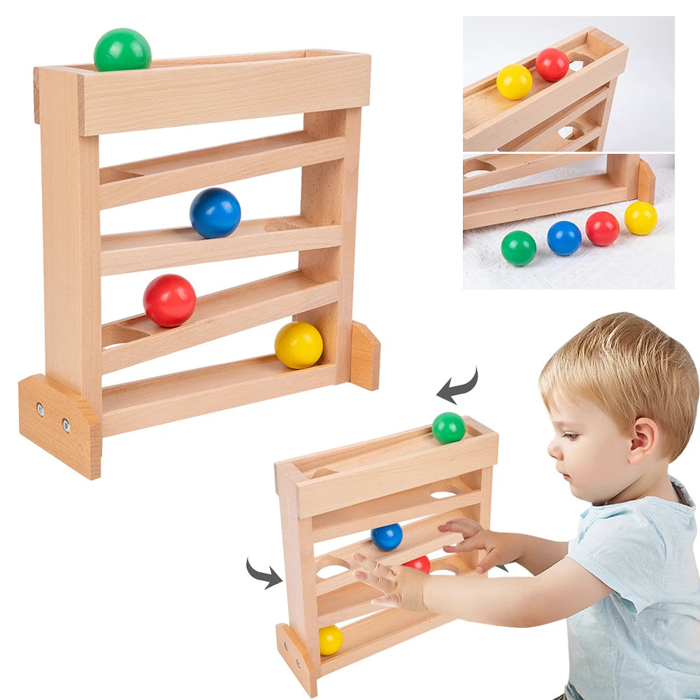 Montessori Tracker Ball Maze Montessori Tracker Ball Drop Toys Great Birthday Gift Wooden Ball Tracker for Babies for Boys Girls