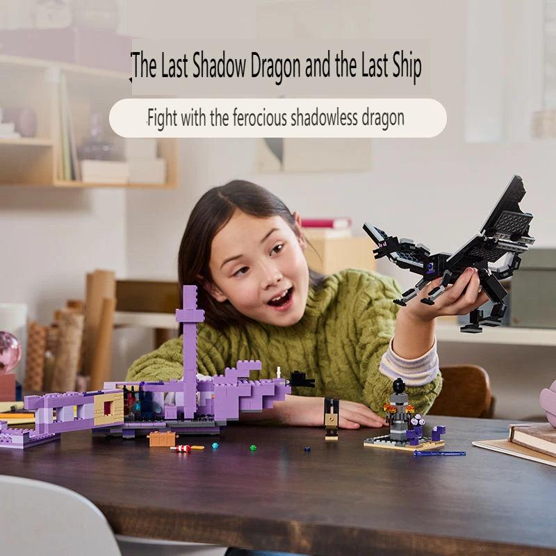 My world Compatible MOC Sets City Series Der Enderdrache y das Endschiff Juguete The Ender Dragon & The End Ship 21264 ‌