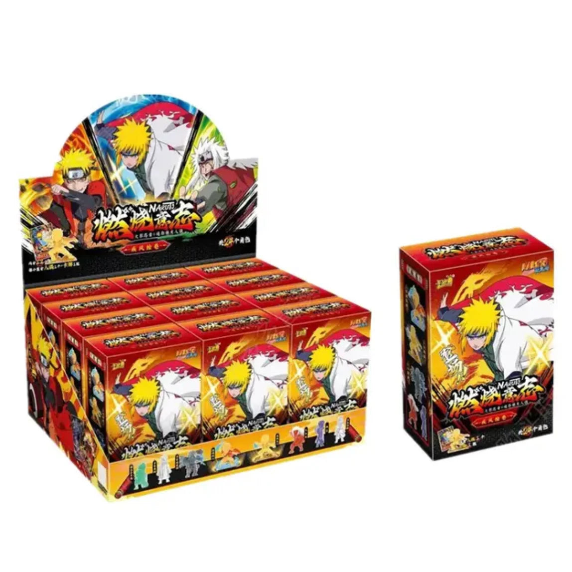 KAYOU Naruto Card Uzumaki Naruto Uchiha Sasuke Tsunade Rubber Doll Model Rare Cards Figure Anime Game Hobby Gifts Toys Box