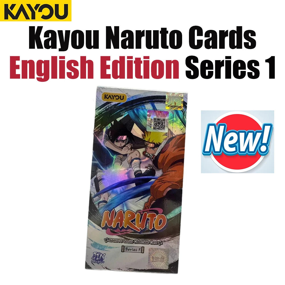 Genuine English Version Kayou Naruto Cards Series1 W6T4 Booster Box TCG Rare Anime Card Game Collection Decor Kids Toy Gifts