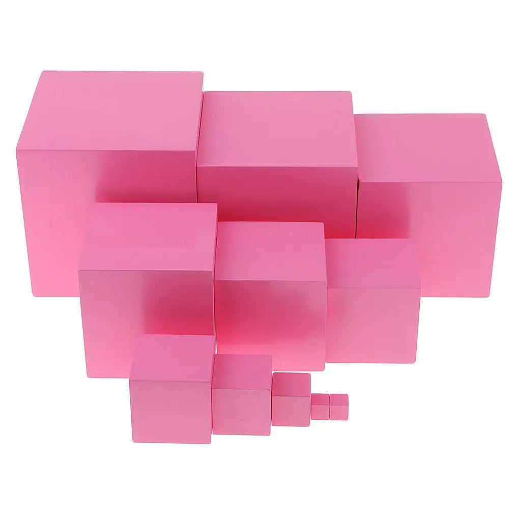 Montessori Early Learning Developing Wooden Toy - Pink Tower Building Blocks