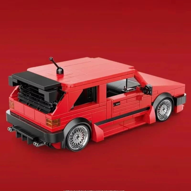 REATIVE Red Golf MK2 Car Building Blocks MOC Speed Vehicle Model Bricks High Tech Ideas Toy Kit Collection DIY Gift Kids Aldults