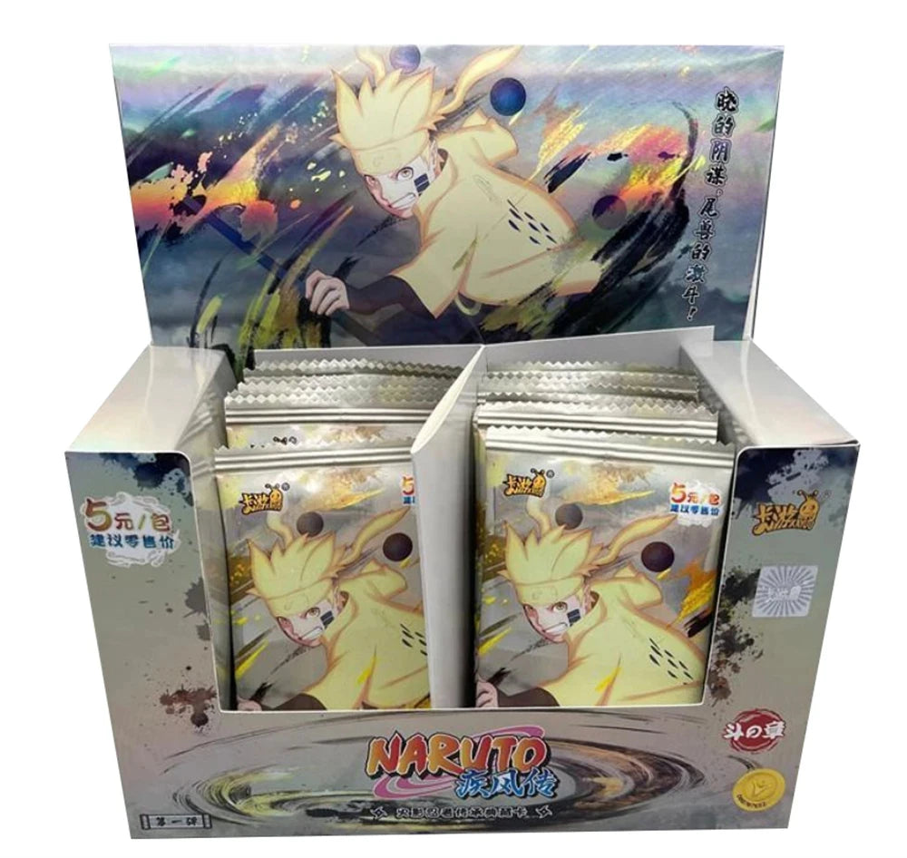 KAYOU Naruto Cards Vortex Collectible Card Games Anime Party Playing Toys Kids Album Collection Children Gift Hobby Boxes Paper