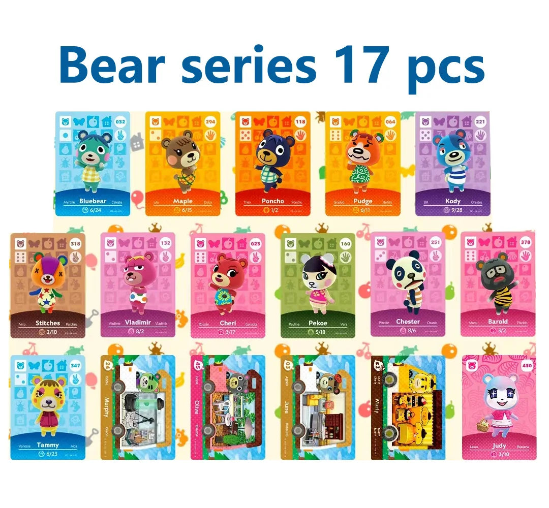 Hot Sanrio Game Animals Crossing New Horizons Amiibo Card Ankha Marshal Maple NS Switch 3DS Game NFC Cards Series 1 2 3 4 5