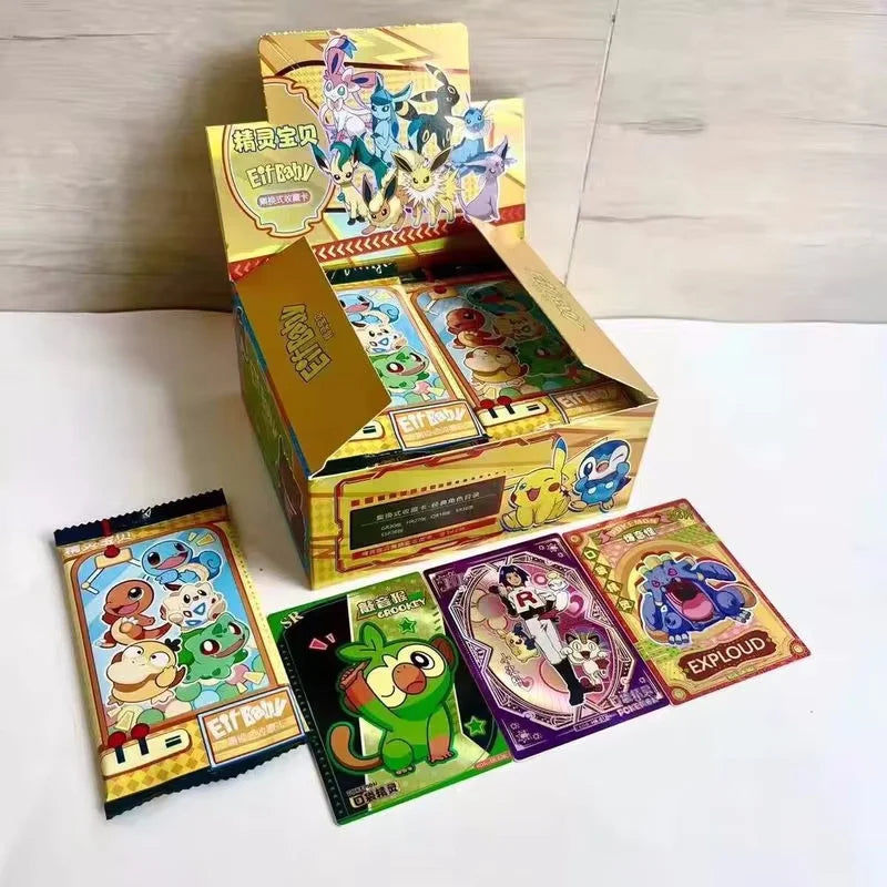 Hot 30 Bag Pokemon Anime Game Elf Card Luxury Pet Card Collection Exchange Box Cards Toys Children Hobbies Kid Toy Holiday Gift