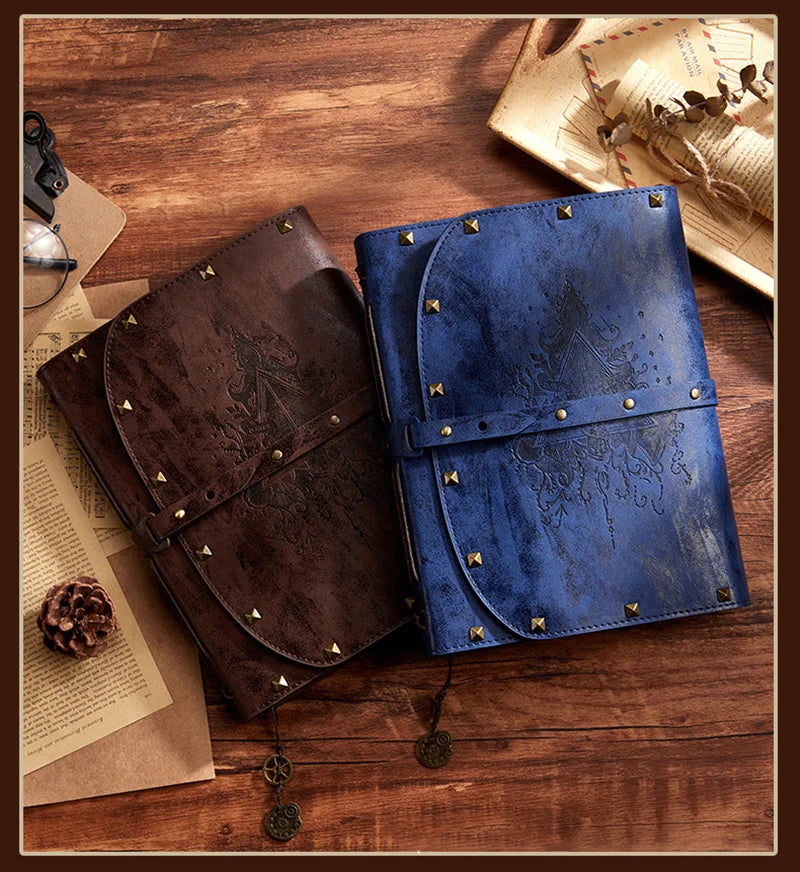 A5 Notebooks PU Cover Magic Journal 290 Pages Note books Retro Student Diary Planner