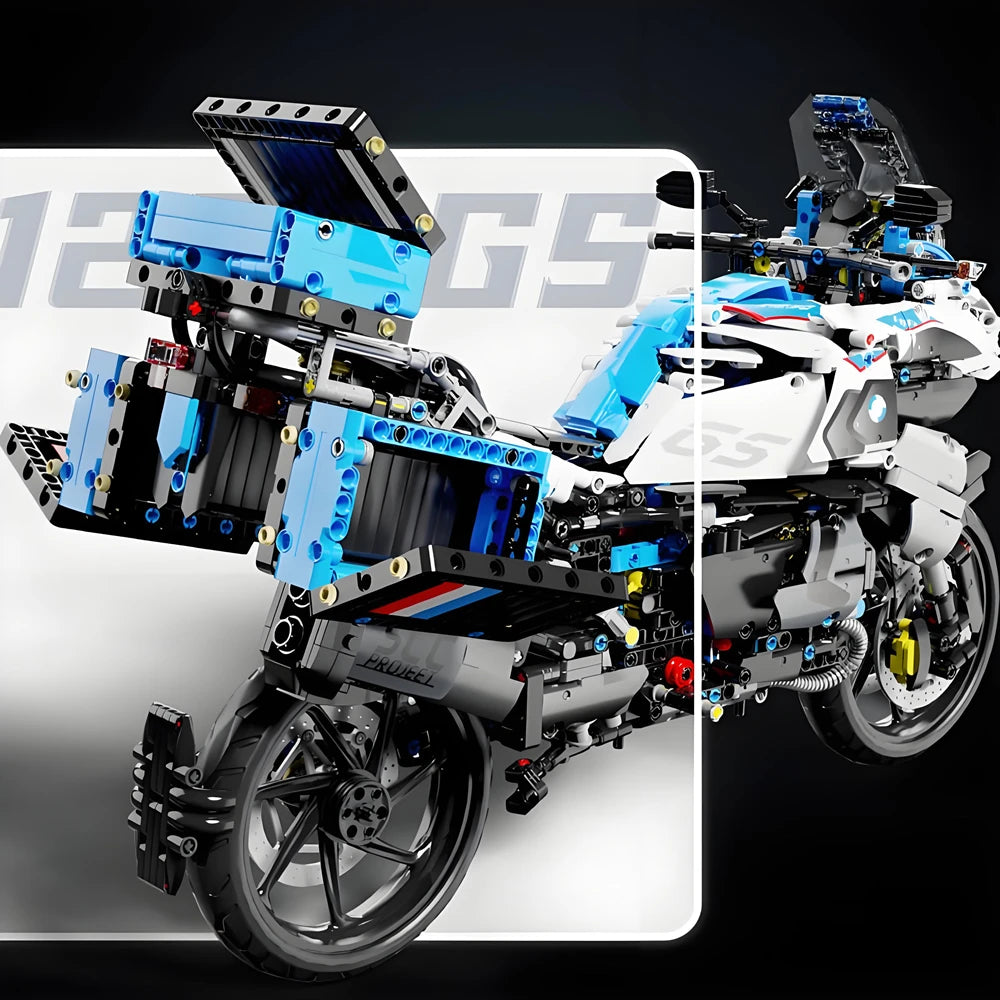 1250GS High Tech City Sports Rapid Racing Motorcycle Motorbike Locomotive Moc Modular Brick Model Building Blocks Boys Gifts Toy