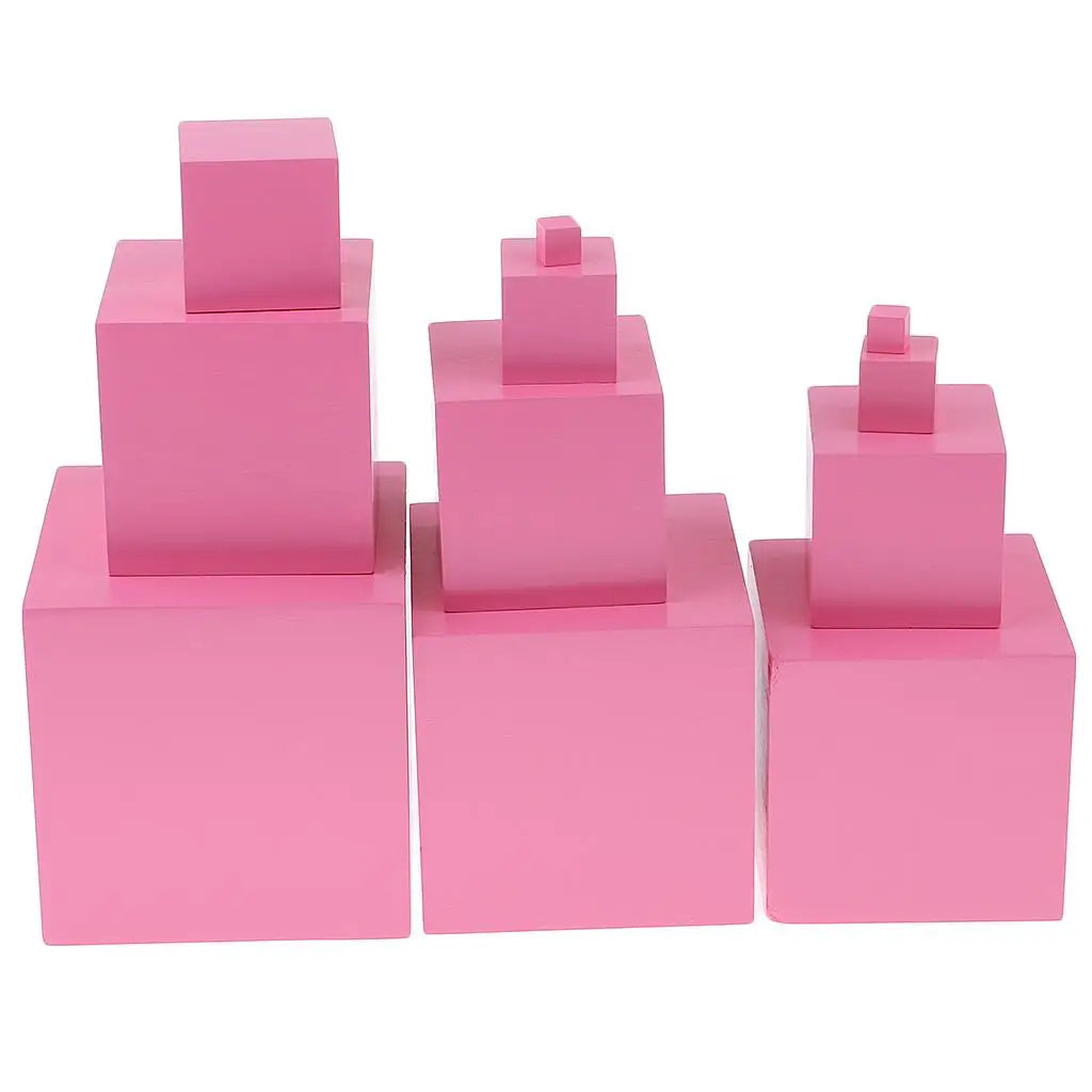 Montessori Early Learning Developing Wooden Toy - Pink Tower Building Blocks