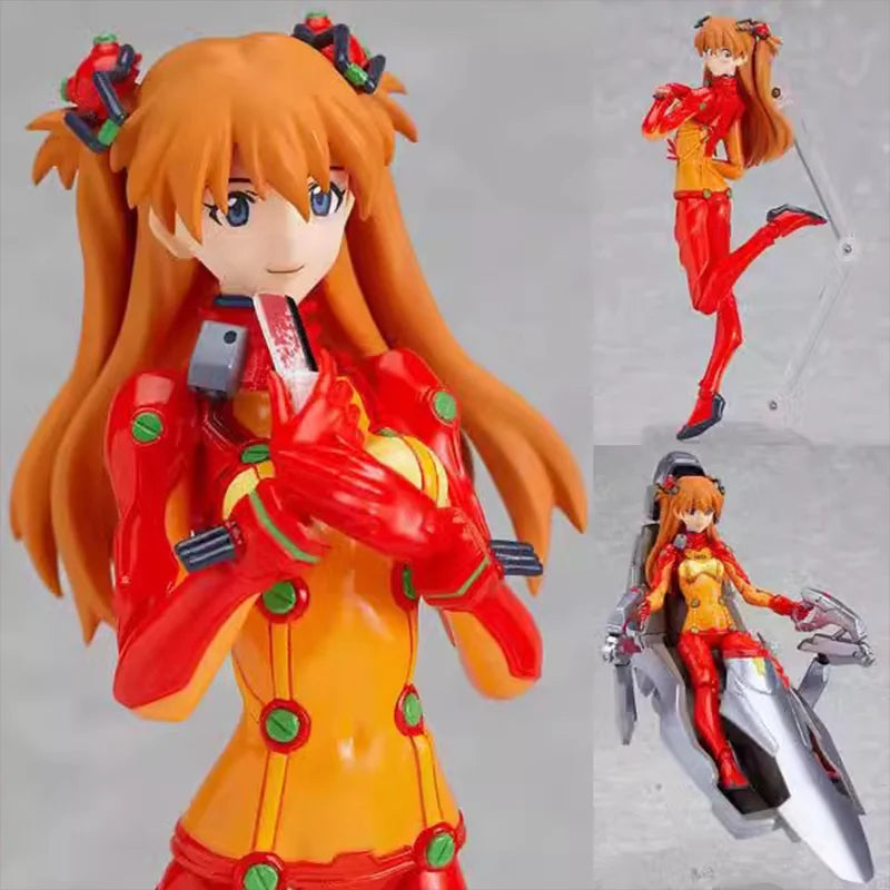 Max Factory figma 084 Soryu Asuka Langrey figma 079 Makinami Mari Illustrious figma 019 Ayanami Rei Action Anime Figure Toy gift