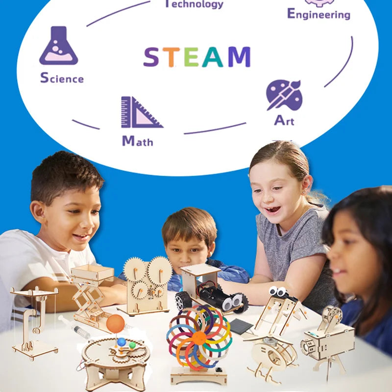DIY Vehicle Physical Model Science Experiment Educational Kit Handmade Assembly Craft Technology Project for School Kid Learning