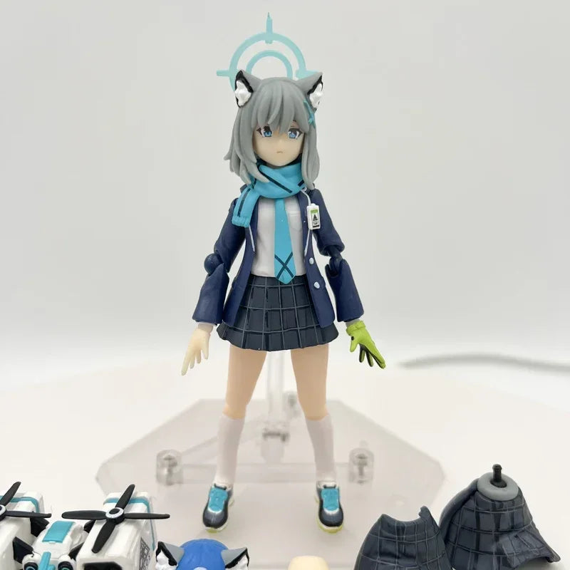 15cm Figma #567 Blue Archive Shiroko Sunaookami Anime Girl Figure Shiroko Action Figure Arona Figurine Adult Model Doll Toy Gift