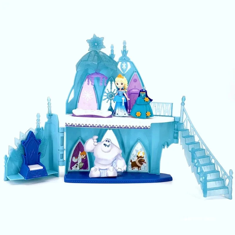 Hasbro Frozen Little Kingdom Elsa's Frozen Castle Girls Playing House Toys Crystal Castle Model Toy Children's Birthday Gift