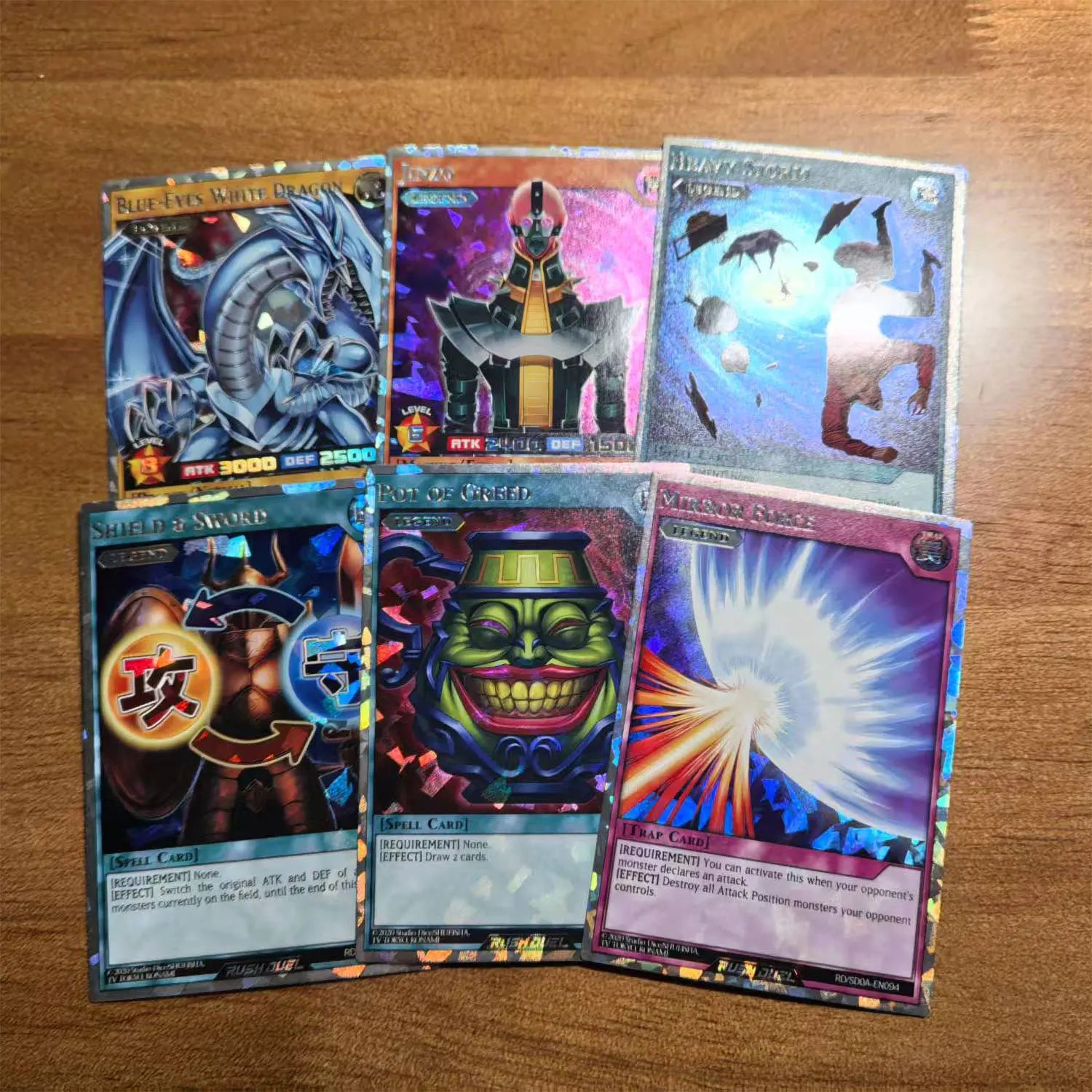 DIY 72Pcs New YU GI OH RUSH DUEL Cards Classical Duel Monster Collection Red&Blue eyes yugioh shiny Holographic Cards in English
