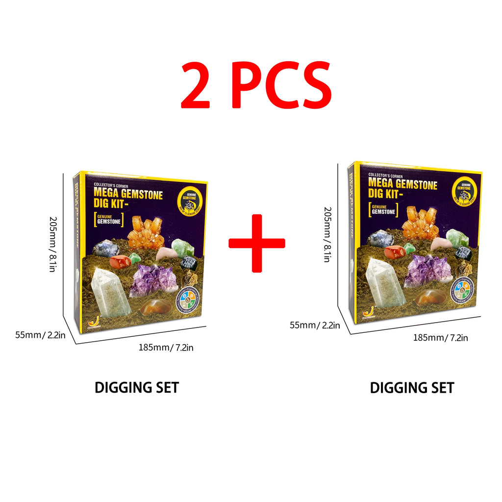 nationals geographics dig and discover gem stone crystal dig toy set child learning educational toy crystal mining kit Kids gift