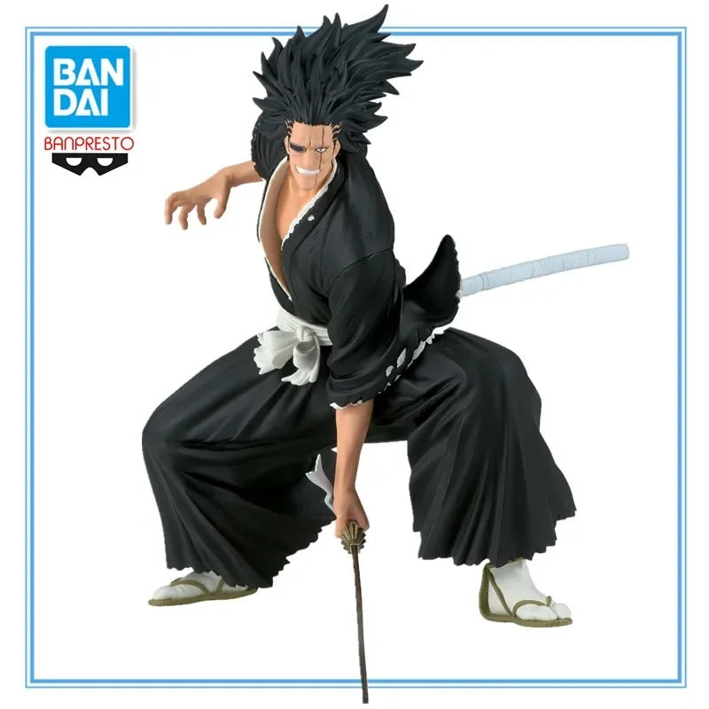 In Stock BANDAI Banpresto Vibration Stars BLEACH Zaraki Kenpachi 13cm Doll Collectible Anime Figure Model Toy Gift