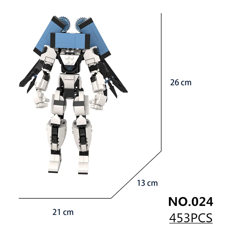 Creative Titan Series Skibidi Toilet Building Blocks Set Clock TV Man Model DIY Bricks Toys For Children Christmas Kids Gifts