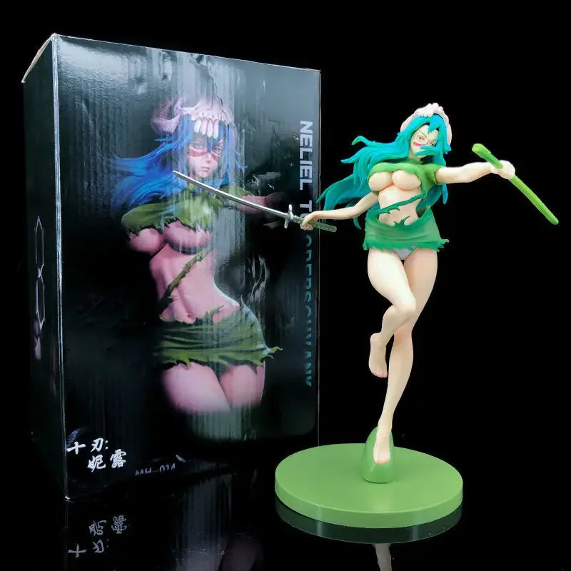 24cm BLEACH Nelliel Sexy Anime Figure Neliel Tu Oderschvank changeable face Action Figure Figurine Collection Adult Model Toys