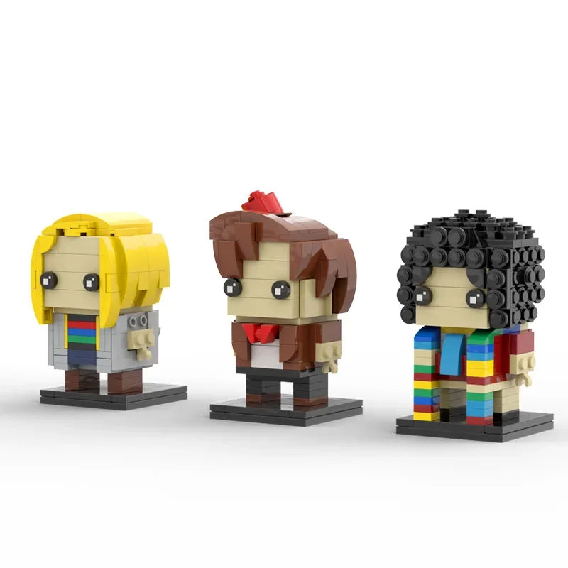 Movie Action Character Dalek Robot Doctor Brickheadz Building Block MOC Time Machine Phone Booth Model DIY Kid Toy Birthday Gift