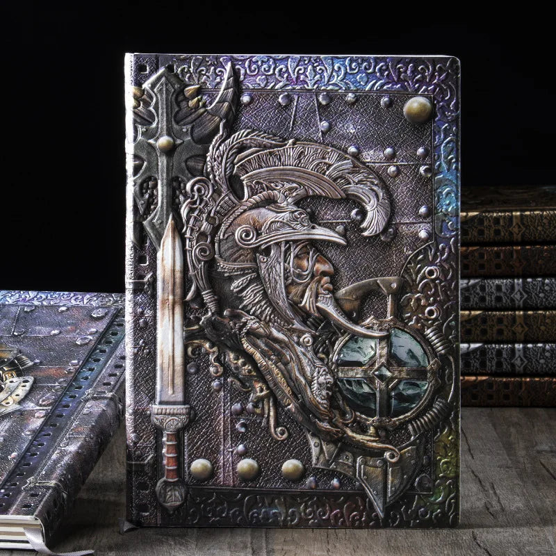 3D Three-Dimensional Dinosaur A5 Notebook European Retro PU Embossed Notepad Hardcover Diary Business Gift Office Supplies QP-49