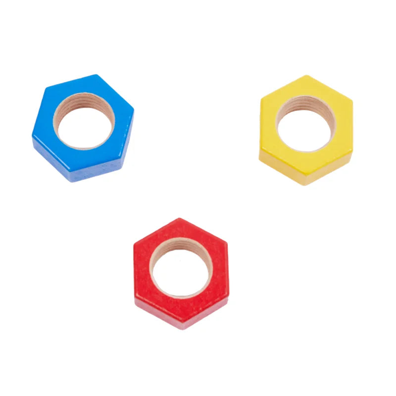 Montessori Educational Toys Nuts and Bolts Board Screwing Game Fine Motor Skill Activities Toddler Basic Skill Learning Material