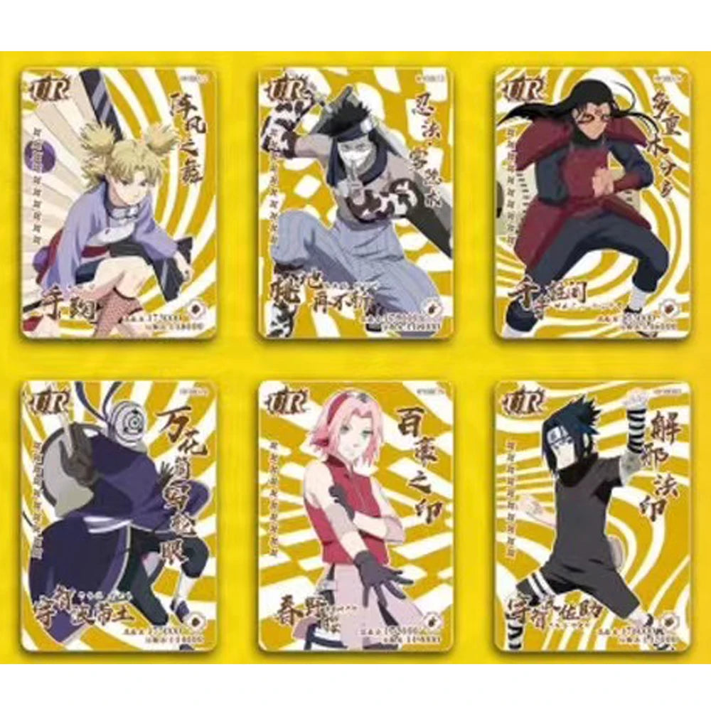 Little Dino Naruto HY-0802 Collection Card Anime Characters Hatake Kakashi Uzumaki Uchiha Sasuke Booster Box Children's Toy Gift