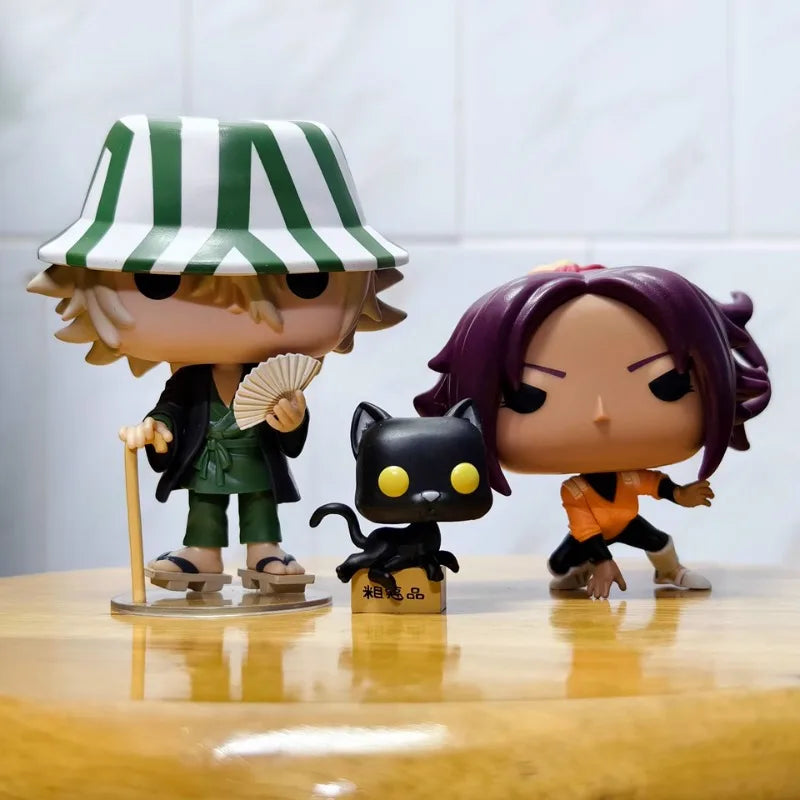 BLEACHS Urahara Kisuke1613 Shihouin Yoruichi 1612  Black Dog with A Hat Action Figures Gifts Anime Model Toys Desktop Ornaments