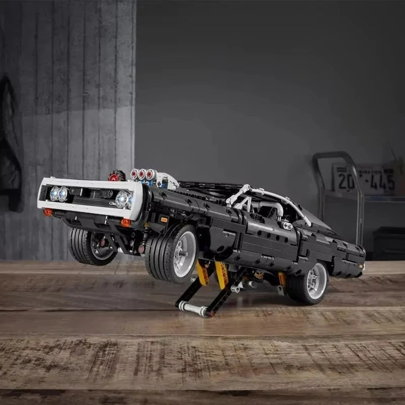 New technology Dodge Charger racing building blocks Moc model Assembly bricks Fast and Furious Toys for kids Holiday toys Boys B