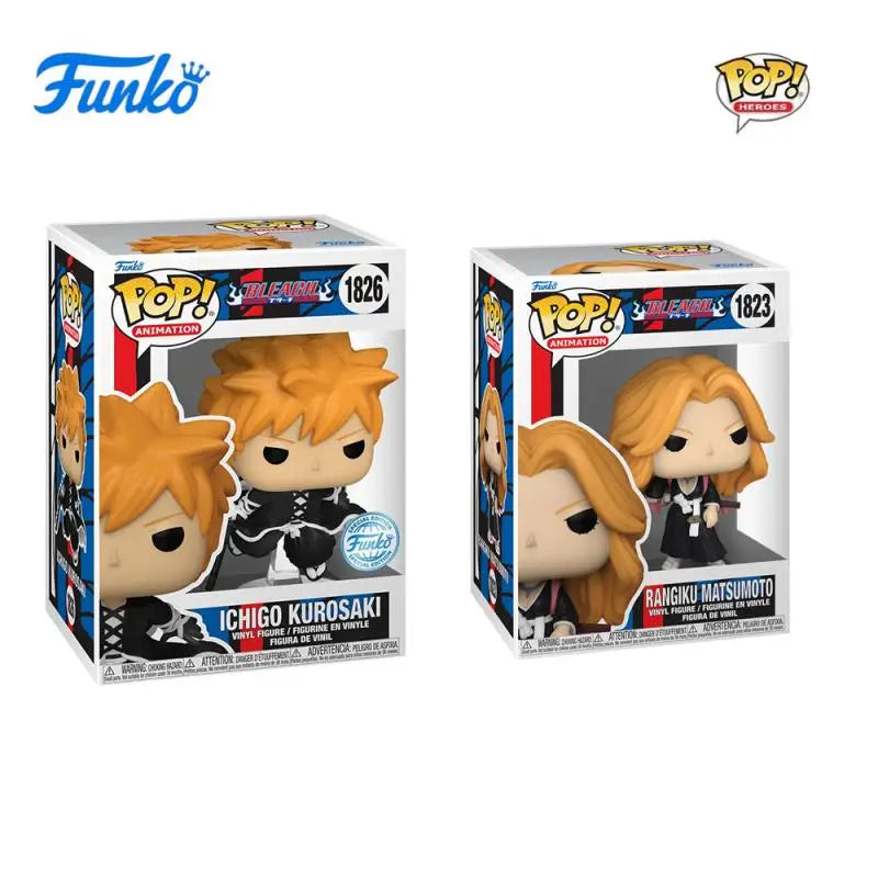 FUNKO POP Original Anime Cartoon Death God Ichigo Kurosaki Matsumoto Rangiku Toy Figures Collection Model Toys birthday Gifts