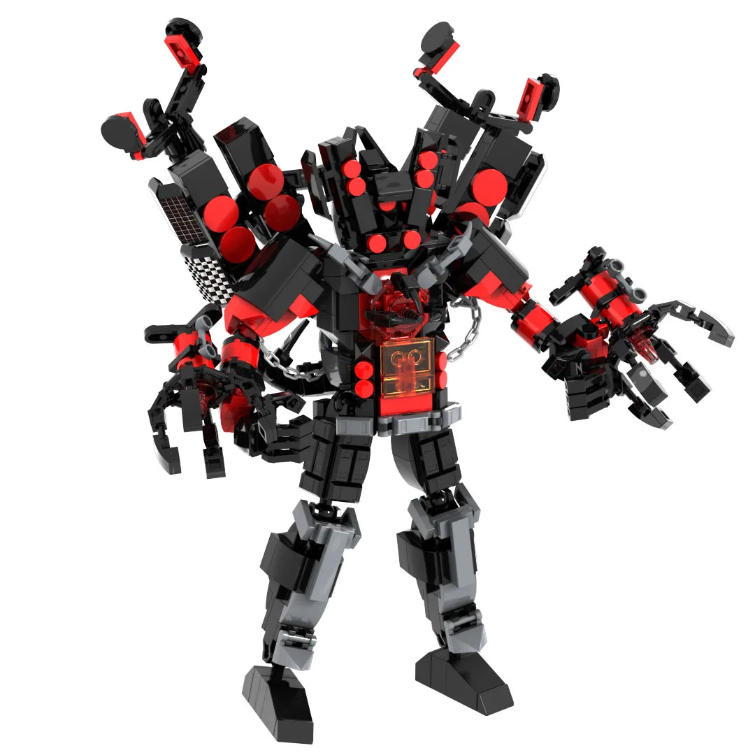 Moc 619PCS/set Skibidi Toilet Action Figures Model builing Blocks Giant Version Upgraded Titan Speakerman Model Dolls Toys