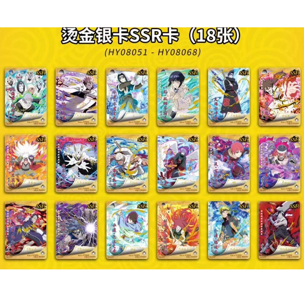 Little Dino Naruto HY-0802 Collection Card Anime Characters Hatake Kakashi Uzumaki Uchiha Sasuke Booster Box Children's Toy Gift